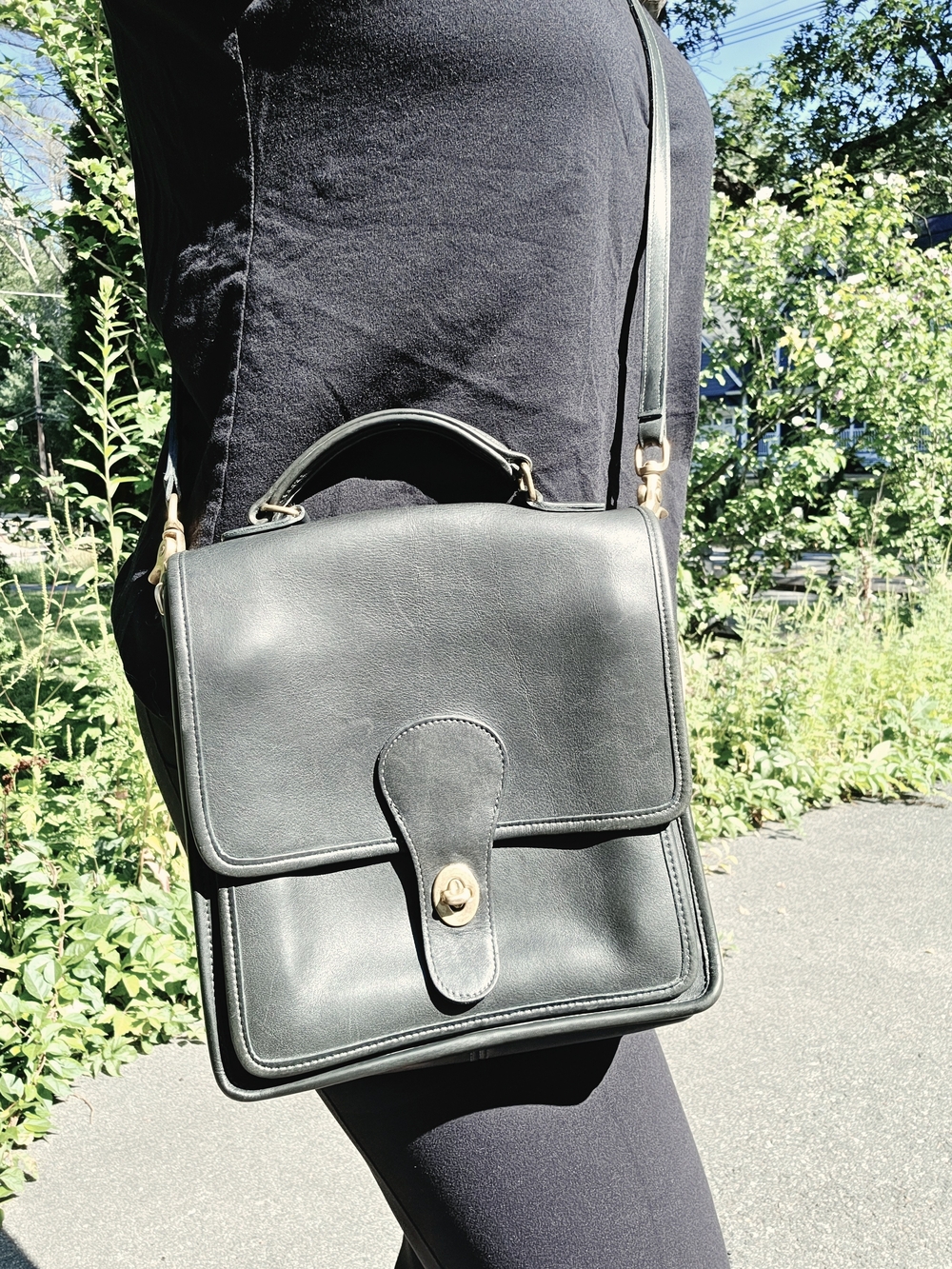 Rare Forest Green Coach Station Bag 5130 - Picture 2 of 15
